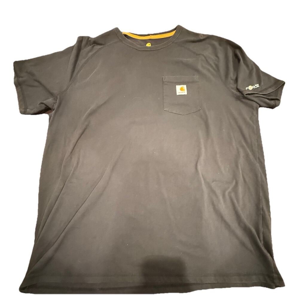 Carhartt Force Relaxed Fit Pocket Tee Men’s 2XL Black Short Sleeve Work Shirt